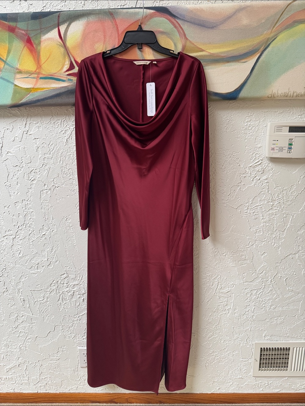 NWT Soft Surroundings Burgundy Midi Dress